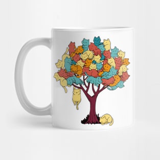 Womens Cat Tree Cat Cool Autumn Tree Cat Lover Mug